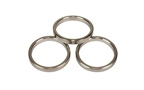 iso-design Edelstahl Gardinenringe mit Faltenlegehaken für 12 mm Durchmesser Gardinenstangen, 10 Stück