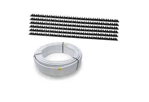 HoWaTech Warmwasserfußbodenheizungen CLAMP Wandheizung Komplettset - Fußbodenheizung mit selbstklebender Klemmschiene für einfache Installation, ideal für Renovierungen mit nur 29 mm Einbauhöhe und geringerem Gewicht.