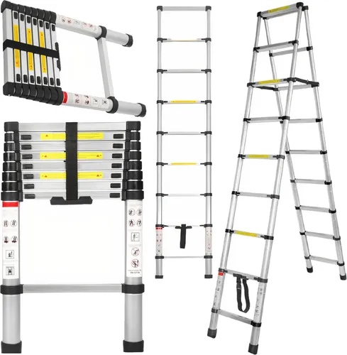 KRAFT&DELE Teleskopleiter Aluminium 2.6m