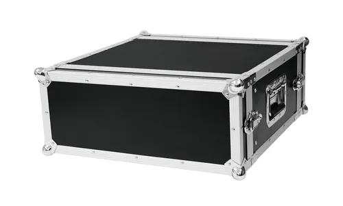 ROADINGER Effektrack CO DD - 4HE Rack-Gehäuse, schwarz - Robustes 4HE Rack-Gehäuse, 38cm tief, ideal für die sichere Aufbewahrung von Effektgeräten und perfekt für mobile Einsätze.