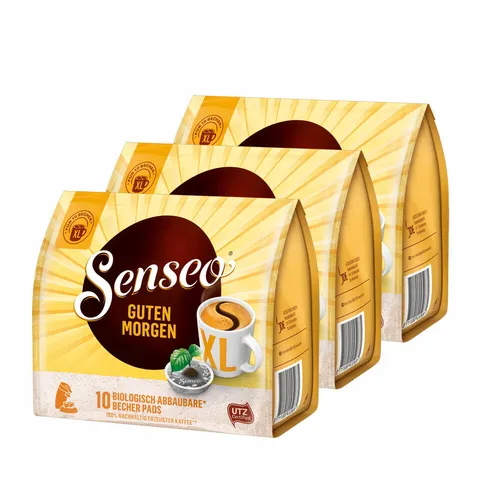 SENSEO KAFFEEPADS Guten Morgen XL, Stark & Intensiv, 3er Pack, á 125 g