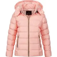 Rock Creek Damen Steppjacke mit Kapuze - Leichte Übergangsjacke in Rosa - Funktionsjacke mit modischer Steppoptik, winddicht und atmungsaktiv, ideal für Freizeit und Outdoor-Aktivitäten. Hoher Tragekomfort und abnehmbare Kapuze für vielseitigen Einsatz.