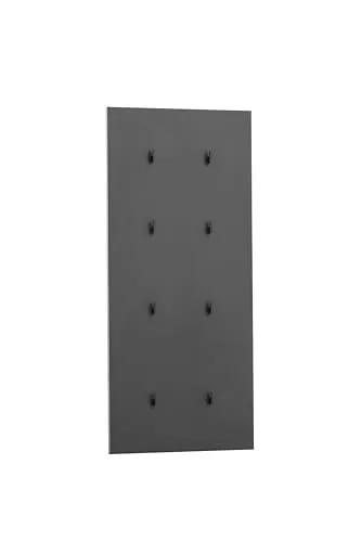 Schildmeyer Garderobenpaneel Alexa, 49 cm mit 8 Kleiderhaken - Garderobenpaneel in stilvollem Schwarz, ausgestattet mit 8 Kleiderhaken und pflegeleichter melaminharzbeschichteter Oberfläche – ideal für einen organisierten Eingangsbereich.