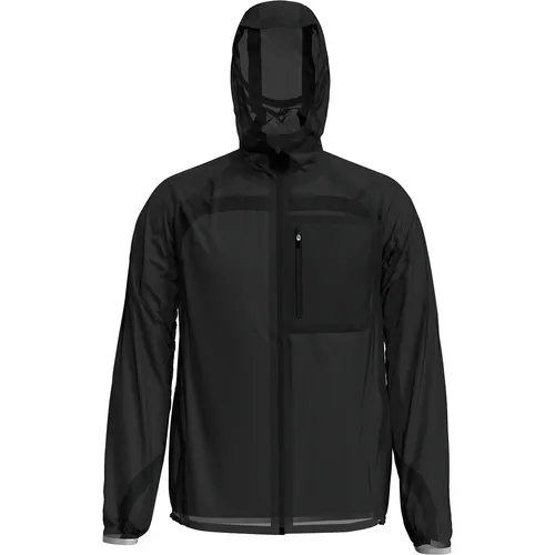 Odlo Herren Laufjacke ZEROWEIGHT DUAL DRY WATERPROOF, Schwarz, S - Laufjacke für Herren, wasserdicht und besonders atmungsaktiv - ideal für aktive Sportler bei jedem Wetter. Nachhaltige Materialien für umweltbewusste Athleten.