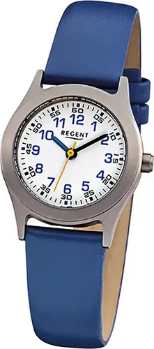 Regent Quarzuhr F-947 - Kinderuhr mit blauem Armband, ideal für kleine Entdecker und perfekt für den Alltag