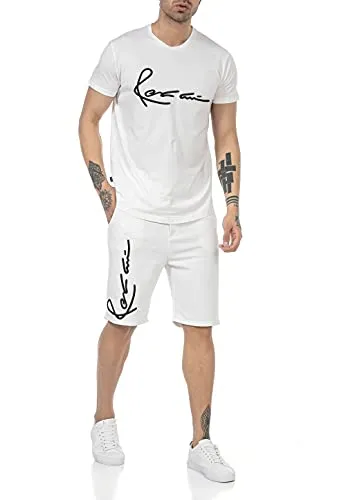 Redbridge Tracksuit Joggerset Sweatshorts und Tshirt Kombiteile Premium Qualität Weiß XL