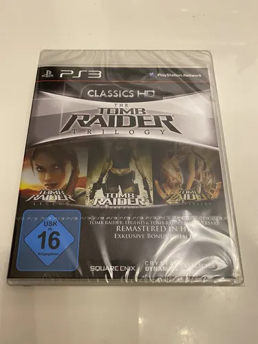 Tomb Raider Trilogy für PS3 - NEU & OVP - Spieleklassiker für Sony PlayStation 3, erlebe die Abenteuer von Lara Croft in einer spannenden Sammlung, ideal für Fans und Neueinsteiger.