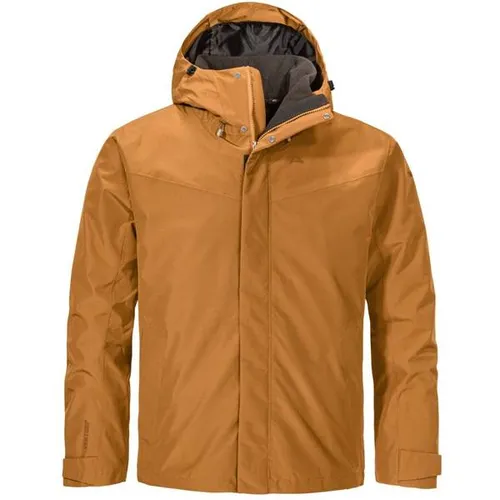 Schöffel 3in1 Jacket Style Okere Men caramel (4745) 48 - Funktionsjacke für Herren mit 2-Lagen VENTURI Membrane, wasserdicht (10.000 mm) und atmungsaktiv, inklusive herauszippbarer Fleece-Innenjacke für flexible Anpassung an Wetterbedingungen.