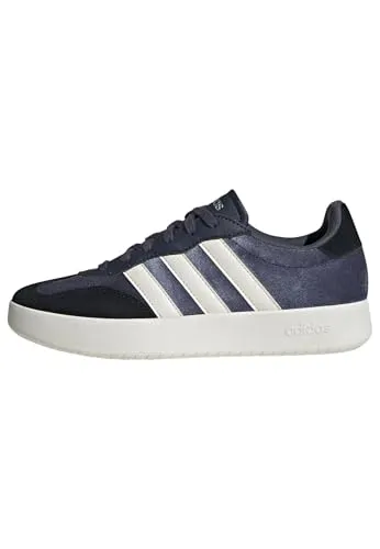 adidas Damen BARREDA Shoes – Shadow Navy/Off White/Core Black, 41 1/3 EU - Damen-Sneaker mit normaler Passform, Schnürverschluss und einer Kombination aus Textil und Leder für optimalen Tragekomfort.