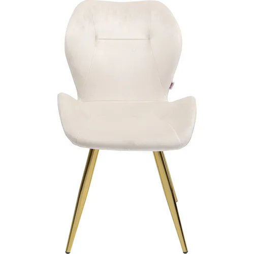Produktbild Polsterstuhl Viva in Beige mit Samtoptik von Kare Design