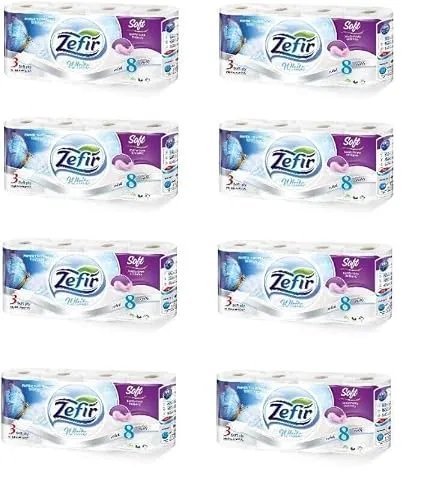 Zefir Toilettenpapier 157 Blatt, 3-lagig, Premium Qualität von Zefir