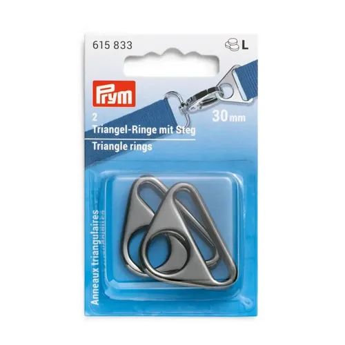 Triangel-Ringe gun metal Prym 615833 Halbringe Stegbreite 30 mm alt silber 2