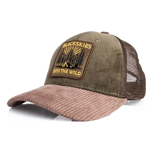 Blackskies® Into The Wild Trucker Cap | Premium Snapback für Herren und Damen - Vielseitige Unisex Trucker Cap mit atmungsaktiven Mesh-Einsätzen für optimalen Komfort. Ideal für Outdoor-Aktivitäten und Streetwear. Verstellbarer Verschluss für perfekte Passform.