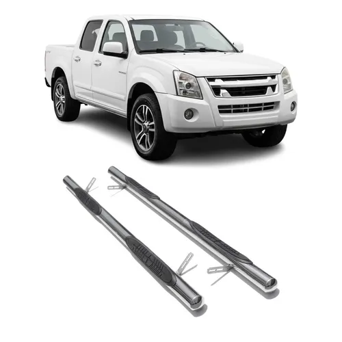 OMAC Kfz-Schmutzfänger Stahl Schwellerrohre für Isuzu D-Max DoubleCab 2007-2012, rutschfest und robust - Hochwertige Stahl Trittbretter für Doppelkabinen-Versionen des Isuzu D-Max. Sie bieten nicht nur Schutz für die Karosserie, sondern erleichtern auch den Ein- und Ausstieg für alle Mitfahrer.