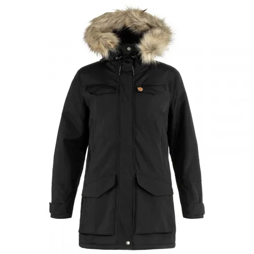 Fjällräven Nuuk Parka Women Black (L) - Wetterfeste Damenjacke für kalte Tage, mit isolierender Füllung und praktischen Taschen, ideal für Outdoor-Aktivitäten.