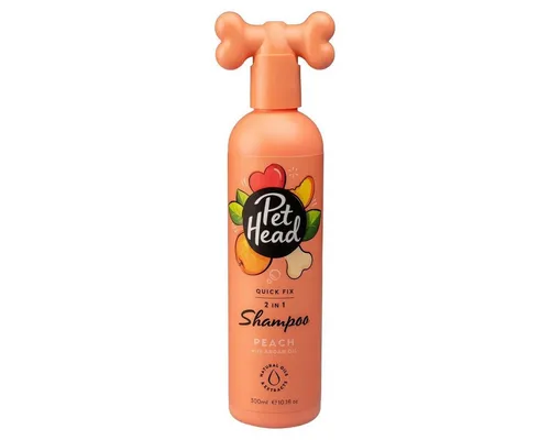 PET HEAD Shampoo und Conditioner für Hunde 300 ml - Quick Fix mit Pfirsichduft, hypoallergen, pflegt und beruhigt das Fell, mit natürlichen Ölen für sanfte Pflege