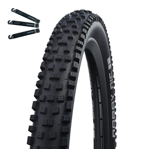 maxxi4you Fahrradreifen Faltreifen Schwalbe 1 x Nobby Nic Schwarz 62-559 inkl. Reifenheber