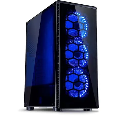 Inter-Tech GEH CXC2 Gaming 3x120mm Lüfter Argus L-12025 blau - Hochleistungs-Lüfter für optimale Kühlung, robust und flexibel gestaltbar