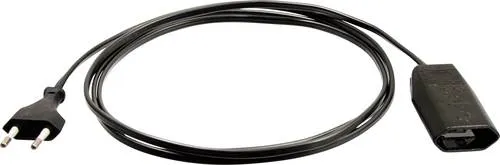 AS Schwabe 50152 Strom Verlängerungskabel 2.5A Schwarz 5.00m H03VVH2-F 2X 0,75mm²