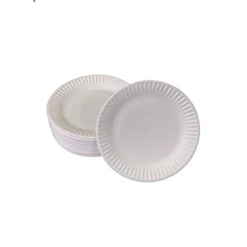 Wimex 100 Flache Pappteller weiß rund Durchmesser 15 cm