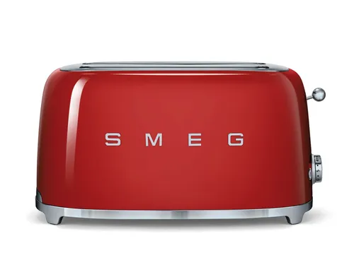 Smeg TSF02RDEU Doppelschlitz-Toaster in Rot - Toaster mit retro Design, ideal für knuspriges Toast und Brötchen, perfekt für stilvolle Küchen.