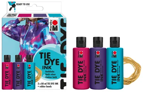 Produktbild Marabu Batikfarben-Set TIE DYE 3 x 80 ml Trendfarben