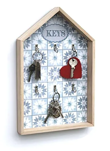 DENK Schlüsselkasten Weiß Holz Keys 32594 Schlüsselbox Schlüsselschrank Landhaus Vintage Shabby Chic