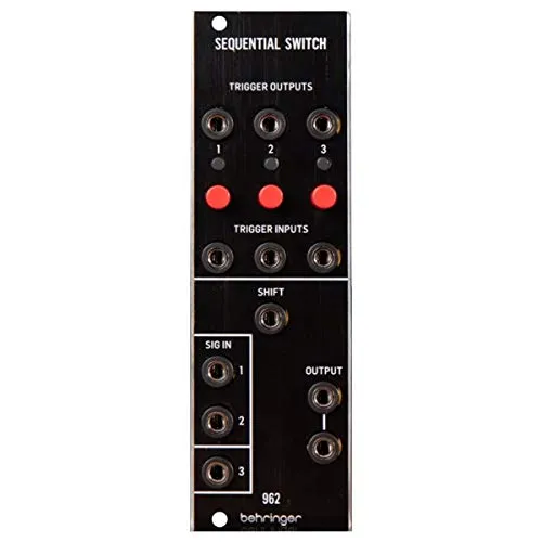 Behringer 962 SEQUENTIAL SWITCH - Soundmodule für Eurorack, legendäres analoges CV-Multiplexer-Modul mit 2/3 CV-Signalen für erweiterte Sequenzierung und manuelle Kanalauswahl.