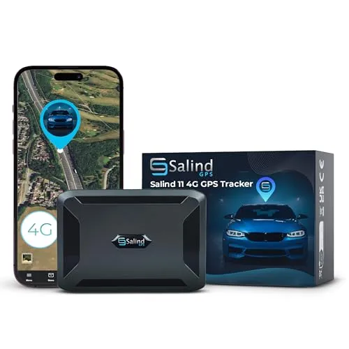 SALIND GPS Tracker 11 (Modell 4G) - GPS-Tracker für Auto, Motorrad und LKW, mit 40 Tagen Akkulaufzeit und robustem Magnet für vielseitige Anwendungen