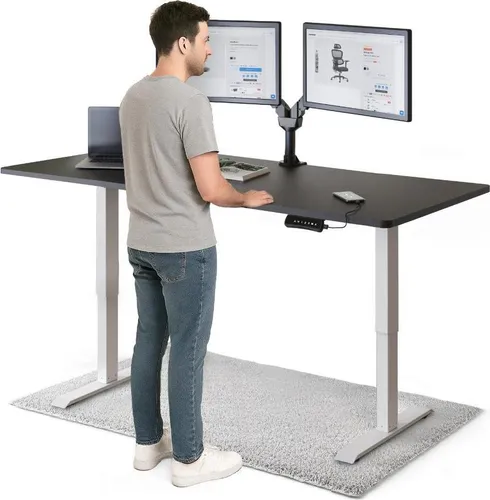 DESKSPACE PRO Elektrisch höhenverstellbarer Schreibtisch – 180x80 cm mit Memory-Funktion