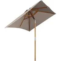 Sekey Rechteckiger Holz Sonnenschirm 200 × 150 cm - Hochwertiger Gartenschirm mit UV50+ Schutz, knickbar und aus recycelbarem Polyester, ideal für Garten, Terrasse und Balkon. Unterstützen Sie Nachhaltigkeit mit unserem umweltfreundlichen Schirm!