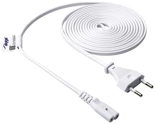 Akyga Strom Adapterkabel [1x Euro-Stecker - 1x Kleingeräte-Buchse C7] 3.00m Weiß
