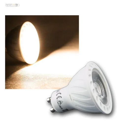 GU10 LED Strahler COB dimmbar 7W - Warmweißes Licht für jeden Raum - Energieeffizientes Leuchtmittel mit 540lm, ideal für stimmungsvolle Beleuchtung. Dimmbar und in Reflektorform, sorgt es für eine angenehme Atmosphäre.