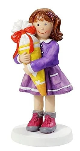 Hobbyfun Mädchen mit Schultüte 9 cm Schule Schulanfang Figur