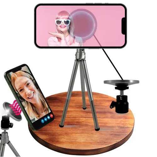 Magnetische Handyhalterung Tisch Stativ für iPhone Magsafe - Praktische magnetische Halterung für Schreibtisch und Boden. Einstellbarer Winkel und rutschfeste Oberfläche bieten Stabilität und Flexibilität. Ideal für ein luxuriöses Design und vielseitigen Einsatz.