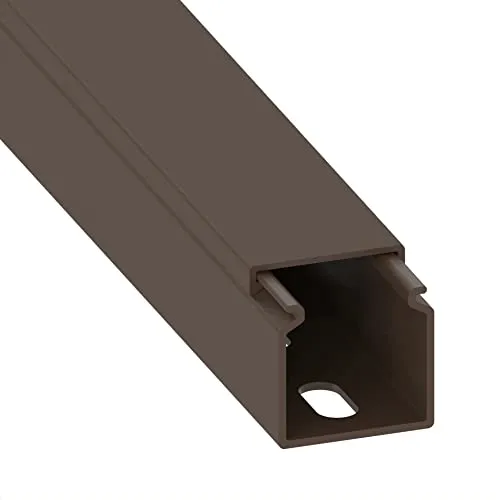 Habengut | Kabelkanal (mit Montagelochung im Boden) 25x25 mm, aus PVC, Länge 1 m, Braun