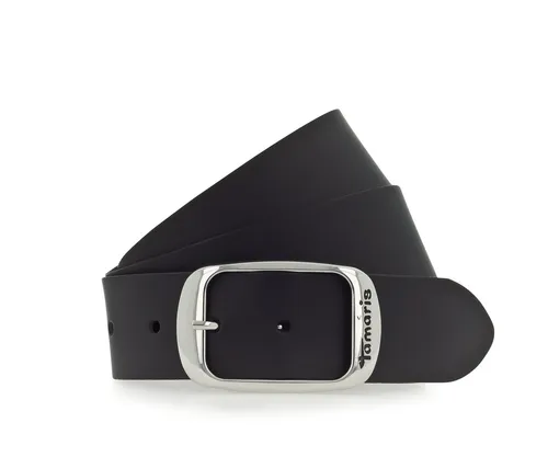 TAMARIS Ledergürtel für Damen, Gr. 120, schwarz - Modischer Ledergürtel aus 100% Rindsleder mit stufenlos verstellbarer Einfachdornschließe. Ideal für schicke und lässige Outfits, Breite 4 cm.