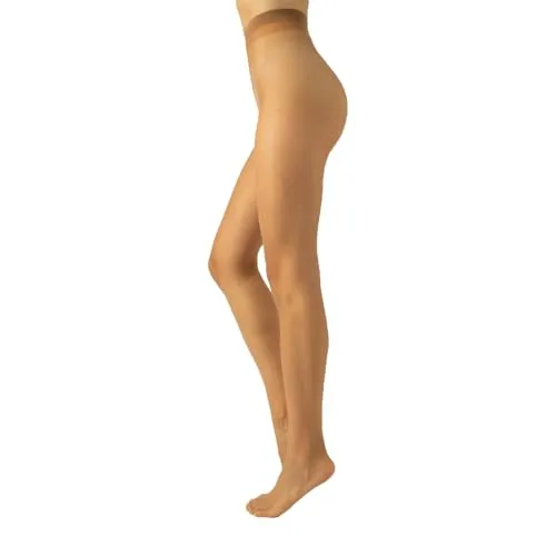 CALZITALY | SOMMERFEINSTRUMPFHOSE | UNSICHTBARE STRUMPFHOSE MIT DEM QUALITÄTSGARN SIDERIA | 8 DEN | HAUTFARBE | S, M, L | ITALIAN HOSIERY | (4- L, NATURAL TAN)
