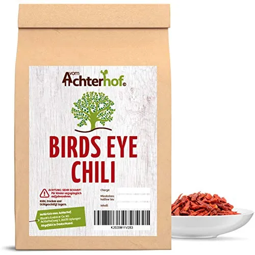 Bird Eyes Chili ca. 300 Stück- sehr scharfe Chilischoten Schärfegrad 8-9 100 g