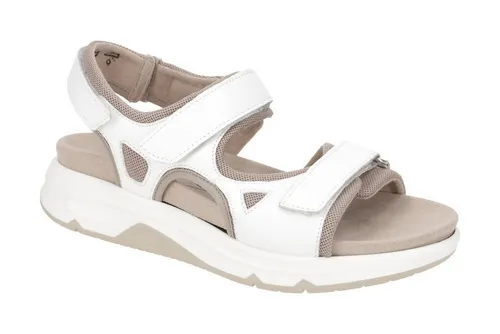 Gabor 86.889.60 Sandalette Weiß 43 EU (9 UK) - Sportliche Sandalette in Größe 43 mit Klettverschluss für einfachen Einstieg. Aus hochwertigem Glattleder und atmungsaktivem Mesh gefertigt, ideal für den täglichen Einsatz.