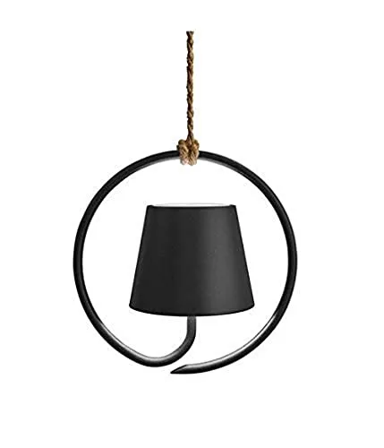 Zafferano Poldina Wiederaufladbare LED-Hängeleuchte - Hochwertige Lampe aus Aluminium mit IP54 Schutz, ideal für Innen- und Außenbereiche. Garantierte Batterielaufzeit von mindestens 9 Stunden, inklusive Mikro-USB-Ladegerät.