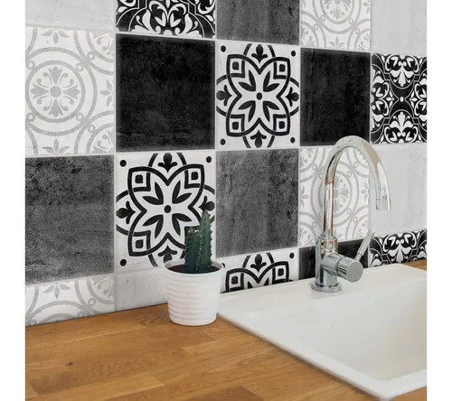 K&L Wall Art Fliesenaufkleber Beton Optik 12Stk