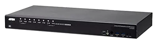 ATEN CS19208 8-Port USB3.0 4K DP KVM - Überragende 4K Videoqualität, kaskadierbar und ideal für die Steuerung von bis zu 128 PCs