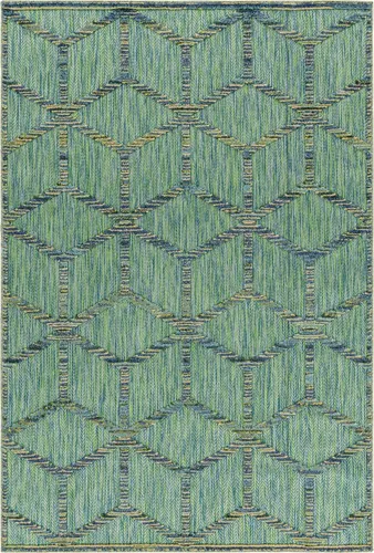 Carpetsale24 Outdoor Teppich Wetterfest für Terasse Balkon Küche Teppich Wasserfest Aussenteppich Mehrfarbig Hoch-Tief Effekt, Grösse: 80x250 cm