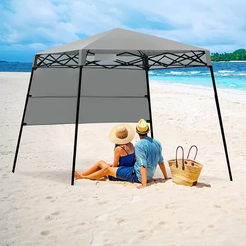 GOPLUS Faltpavillon 180x180cm mit Tragetasche – Ideal für Garten, Strand & Camping