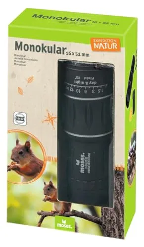 Monokular 16x52 Moses Expedition für Kinder - Ferngläser für Naturforscher, ideal für Kinder von 8-11 Jahren, fördert die Entdeckungslust und ist in hochwertiger deutscher Qualität.