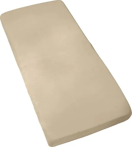 Erwin Müller Kinder-Spannbettlaken Murnau Single-Jersey - Taupe Größe 60x120 cm - 70x140 cm - hautfreundlich, atmungsaktiv, bügelfrei, strapazierstark