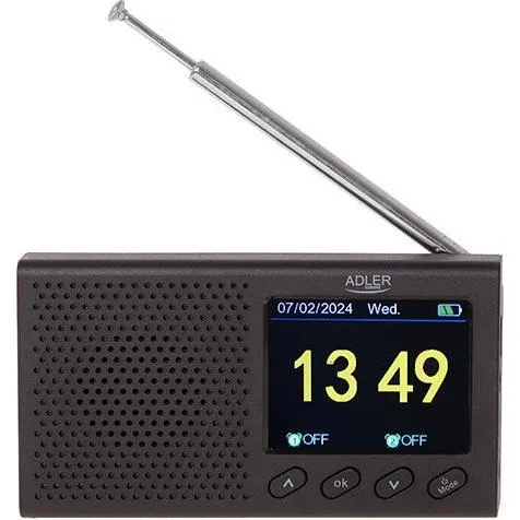 Adler AD 1198 UKW-Reiseradio - Radios mit Bluetooth-Konnektivität, kompakt und ideal für unterwegs mit 20 Radiosendern und digitalem Empfang.