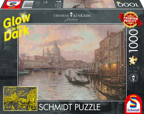 In den Straßen von Venedig|Thomas Kinkade| 1000 Teile|59499|Glow in Dark Puzzle