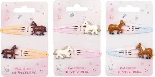 DIE SPIEGELBURG - Haarclips - Pferdefreunde, sortiert